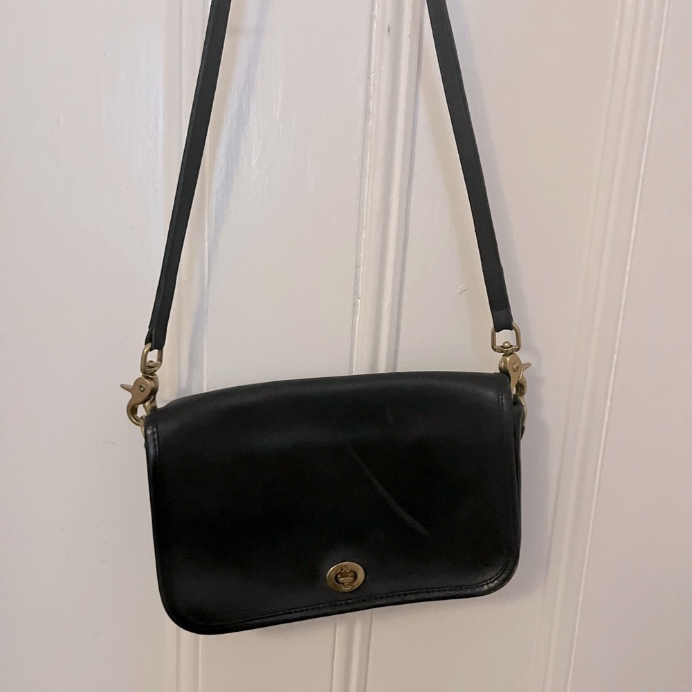 Vintage Coach Bonnie Cashin Black Penny Pocket Purse / Bag - NYC circa 1970s